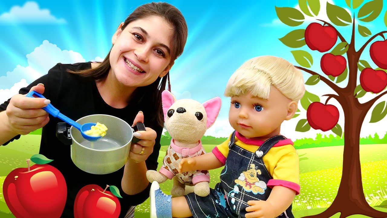 Eğitici video. Ayşe, Gül ve Loli elma toplayıp komposto yapıyorlar. Yemek tarifi!