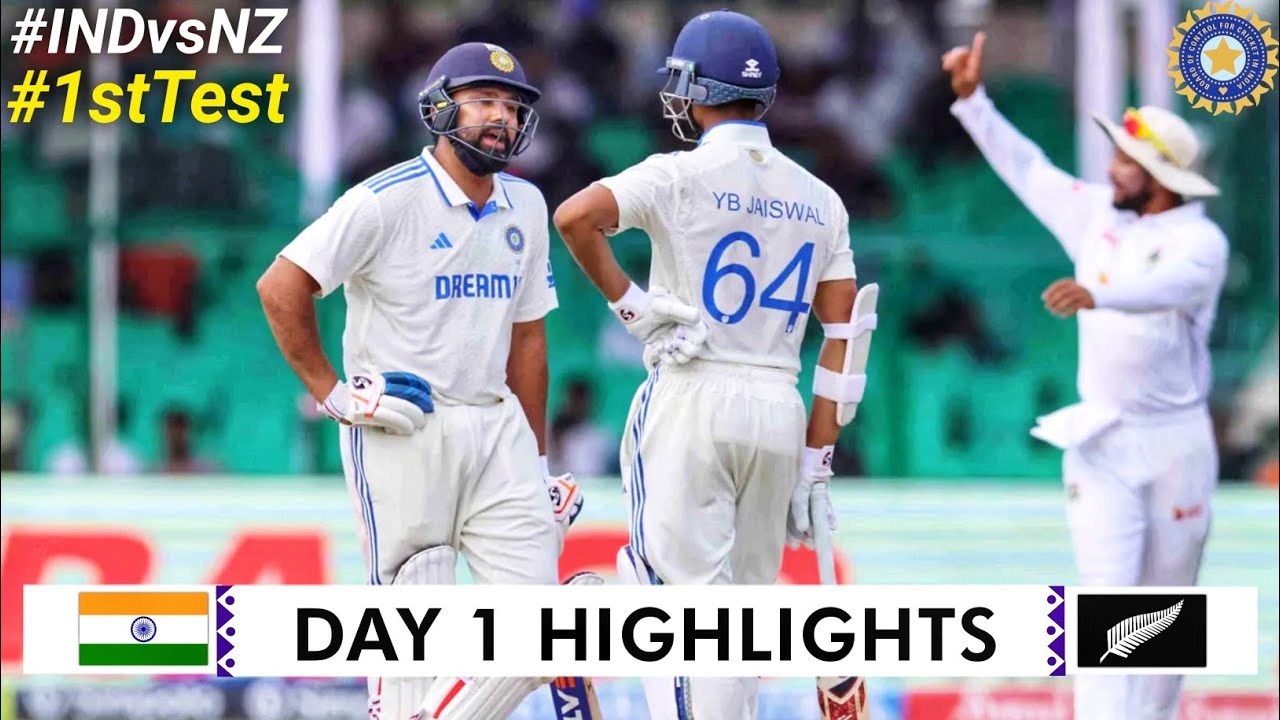 India vs New Zealand 1st Test Day 1 Highlights 2024 | IND vs NZ 1st ...
