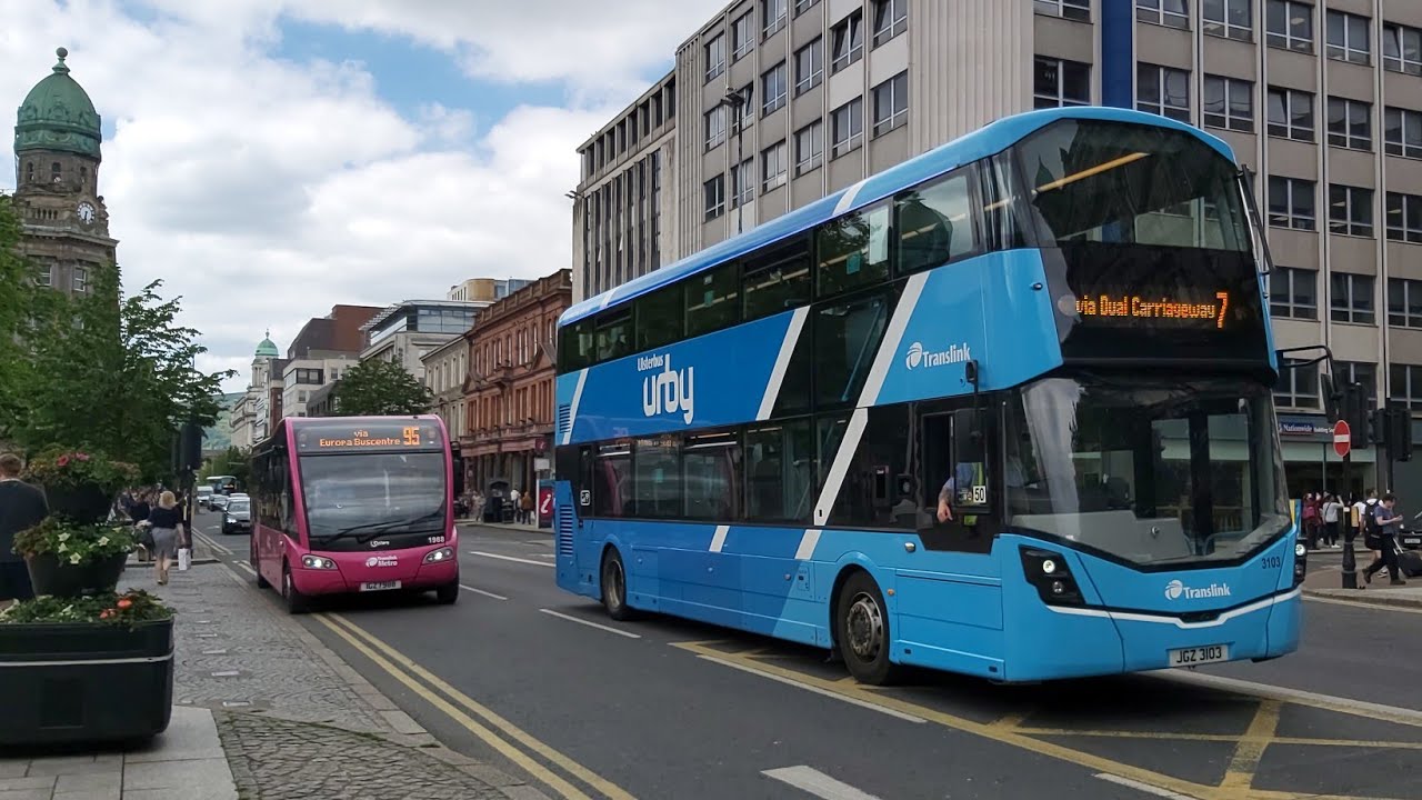 Buses at City Hall, Belfast