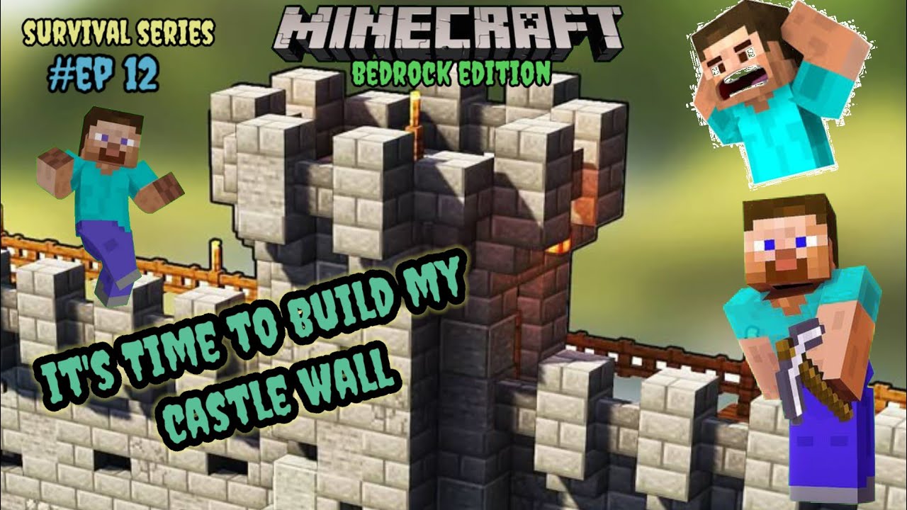 It's time to build my castle 🏯💪🏿 wall in Minecraft || survival series ...