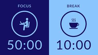 50/10 Pomodoro Timer with Brown Noise 🎧 4-Hour Study with Me for Deep Focus & ADHD ✨
