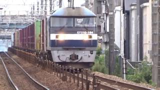 EF210-164牽引貨物列車とEF210-169牽引貨物列車　魚住～土山間にて