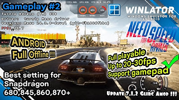 Need for speed Rivals Android | Winlator 7.1.2 glibc | Poco F1 Snapdragon 845 low end devices