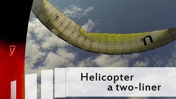 Helicopter 2 liner, high aspect ratio competition paraglide wing