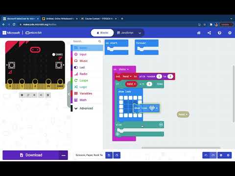 Creating Game; Scissors, Paper, Rock on MakeCode