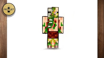 How to draw a zombie pigman from minecraft