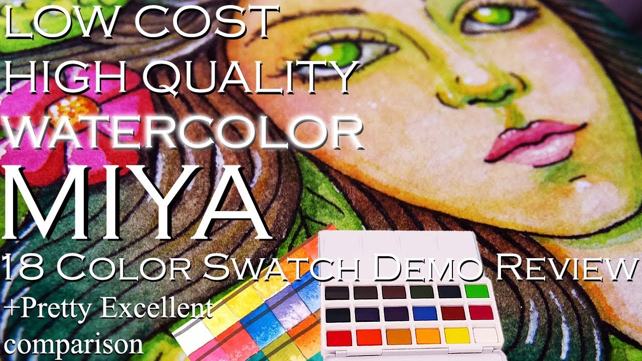 MIYA HIMI Water Color Solid Palette -Portable Travel Watercolor Paint –  AOOKMIYA