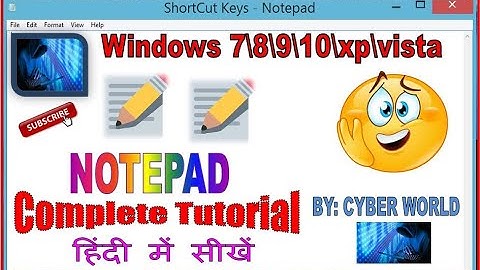 Notepad Complete Tutorial in Hindi |Notepad Full information in Hindi| How to use Notepad |Complete