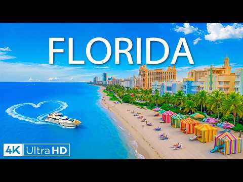 Florida 4K 🇺🇸 | Miami Beaches, Luxury Yachts & Crystal-Clear Ocean Vibes | Deep House 2026