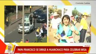 ⁣Periodista rompe en llanto y conmueve a televidentes al ver al Papa en Perú