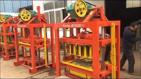 QTJ4-40 manuel block machine testing for hourdis blocks production before delivery to Zimbabwe