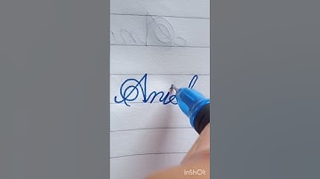 Anish beautiful name write in cursive writing #cursive#writing#beautifulname#improve#writing#short