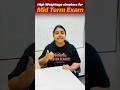 High Weightage Chapters For Mid Term Exams #shorts #exam