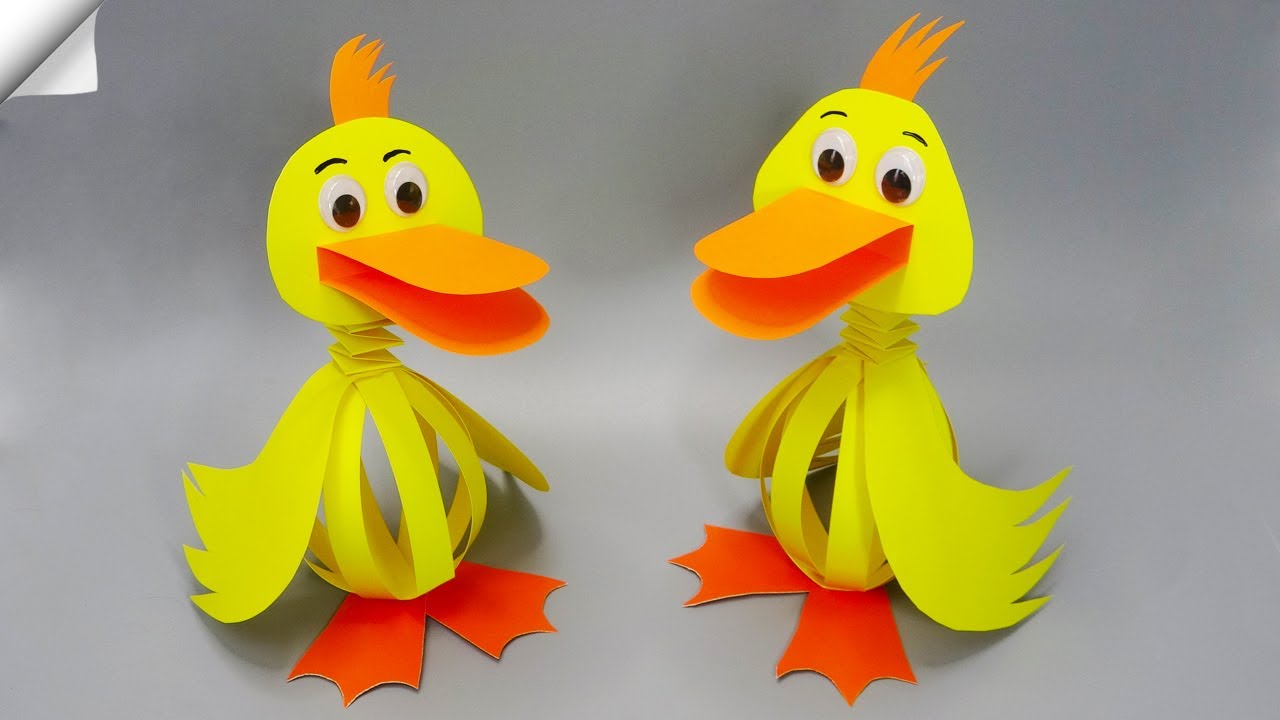 How To Make Moving Paper Duck Toy For Kids / Nursery Craft Ideas / Paper  Craft Easy / KIDS crafts - video Dailymotion