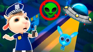 Nursery Rhymes &amp; Kids Songs👽🛸😱 Curious Rabbits and Alien Invasion👽🛸😱 UFO in the City