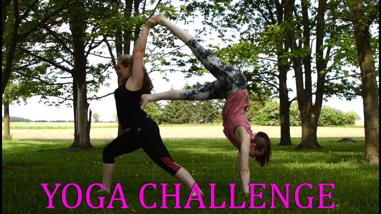 Premium Photo | Young couple practicing acroyoga on mat in gym together. man  and woman doing dog yoga pose, copy space. partner yoga, trust, balance  concept