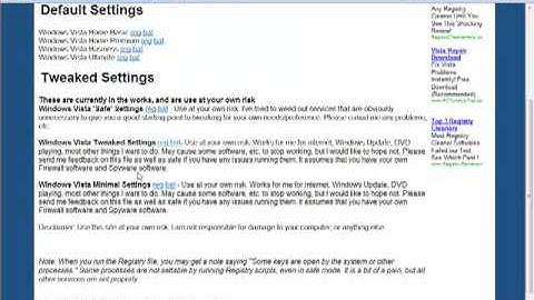 Speed up Vista a bit Part 2