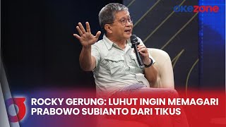 Rocky Gerung Menafsirkan Makna Toxic dari Luhut untuk Pagari Prabowo Subianto dari Tikus