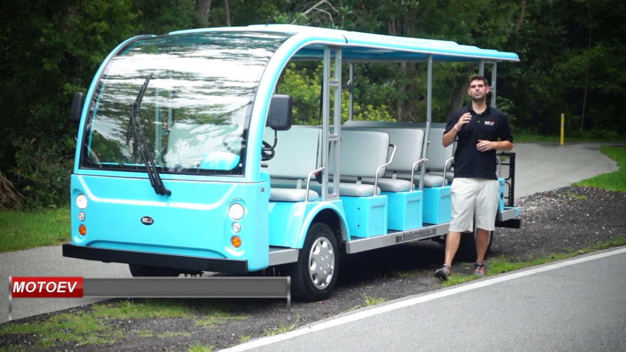 23 Passenger Electric Shuttle Review from Moto Electric Vehicles - YouTube