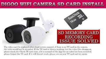 Digoo DG Cloud Storage WiFi Camera SD Memory card storage problem solved video proof