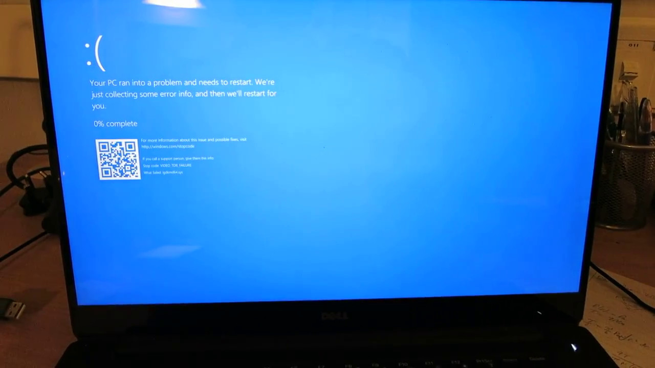 Laptop blue screen