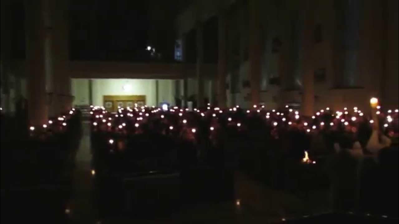 Veillée pascale Chant de l'exultet en l'église NotreDamedeLourdes de MontJoli YouTube