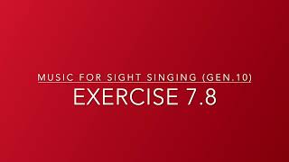 Exercise 7.8 - Music for Sight Singing