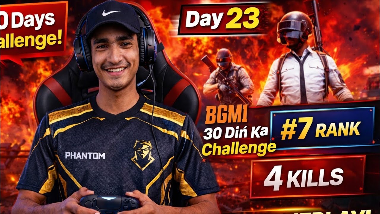 Day 23 – 4 Kills OP Fight! 💀 Rank 7 😞