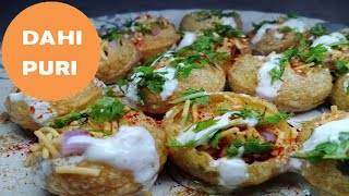 How To Make Dahi Puri At Home - India Famous Street Food - Dahi Puri Recipe in Hindi | दही पूरी