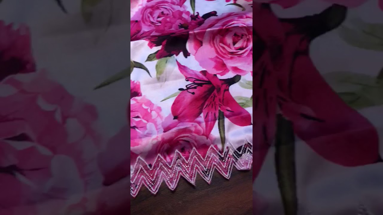 floral Russian satin silk