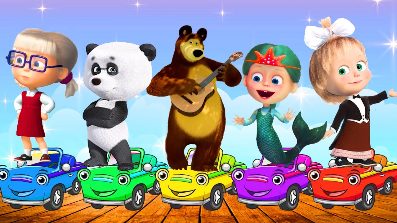 5 Little Monkeys Jumping On The Bed | Masha Crying Masha and the bear | Nursery Rhymes | Kids Songs