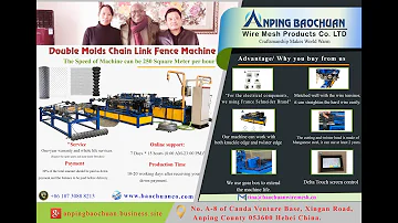 Chain Link Machine Stable and Fast Black And Galvnaized Two Kinds Of Wire Working Together