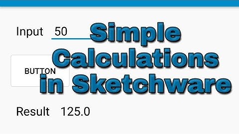 How to make simple calculations in Sketchware?