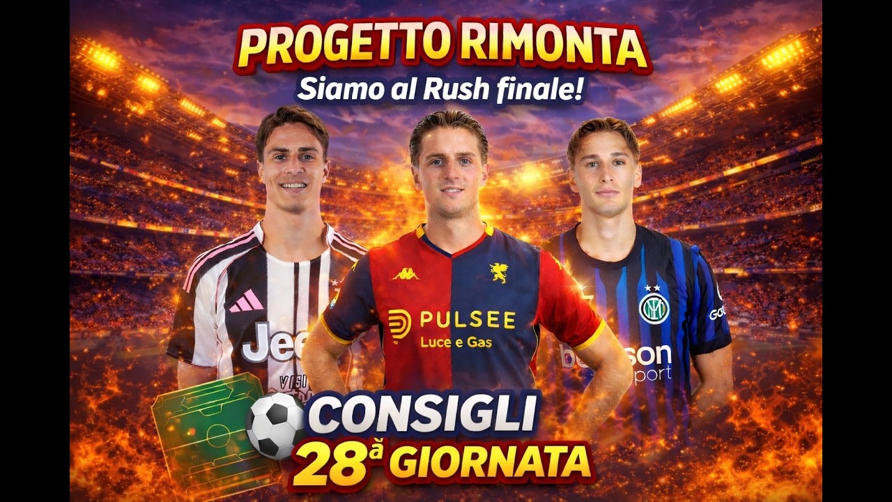 PROGETTO RIMONTA: Consigli Fantacalcio 28ª giornata. IL RUSH FINALE!