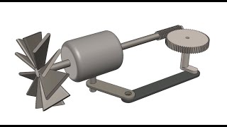 How Does a Pedestal Fan Oscillating Mechanism Works !!! 3D Animation in SolidWorks.