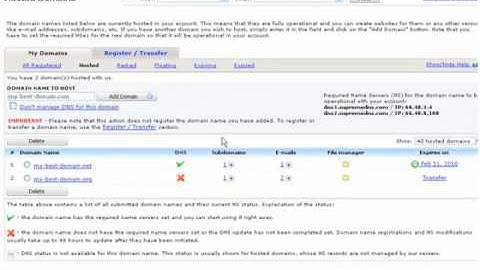 How to host a domain name:tutorial of webhosting control panel at blue cloud hosting
