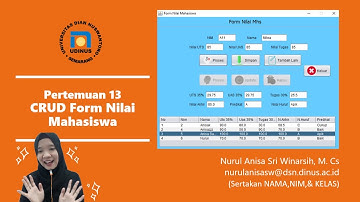 Java JFrame CRUD Form Nilai Mahasiswa