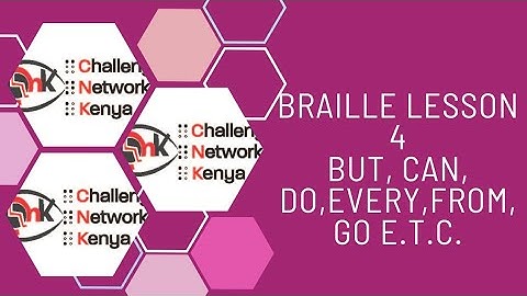 Braille lesson 4, stand alone, Letters as simple upper wordsigns 