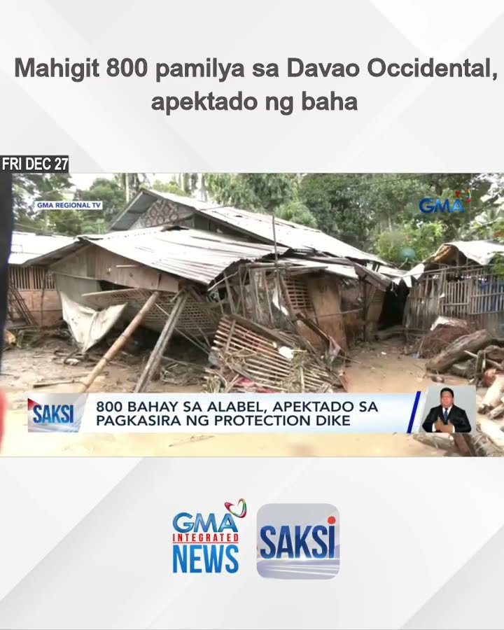 Mahigit 800 pamilya sa Davao Occidental, apektado ng baha | Saksi
