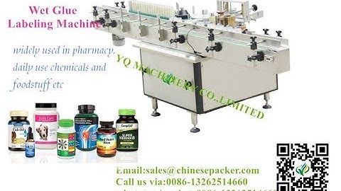 wet glue paper label labeling machine plastic jars paste labeler d