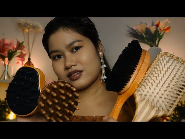 ASMR Dreamy Scalp Massage & Hair Brushing💆 (Layered Sounds, No Talking, Tapping, Personal Attention)