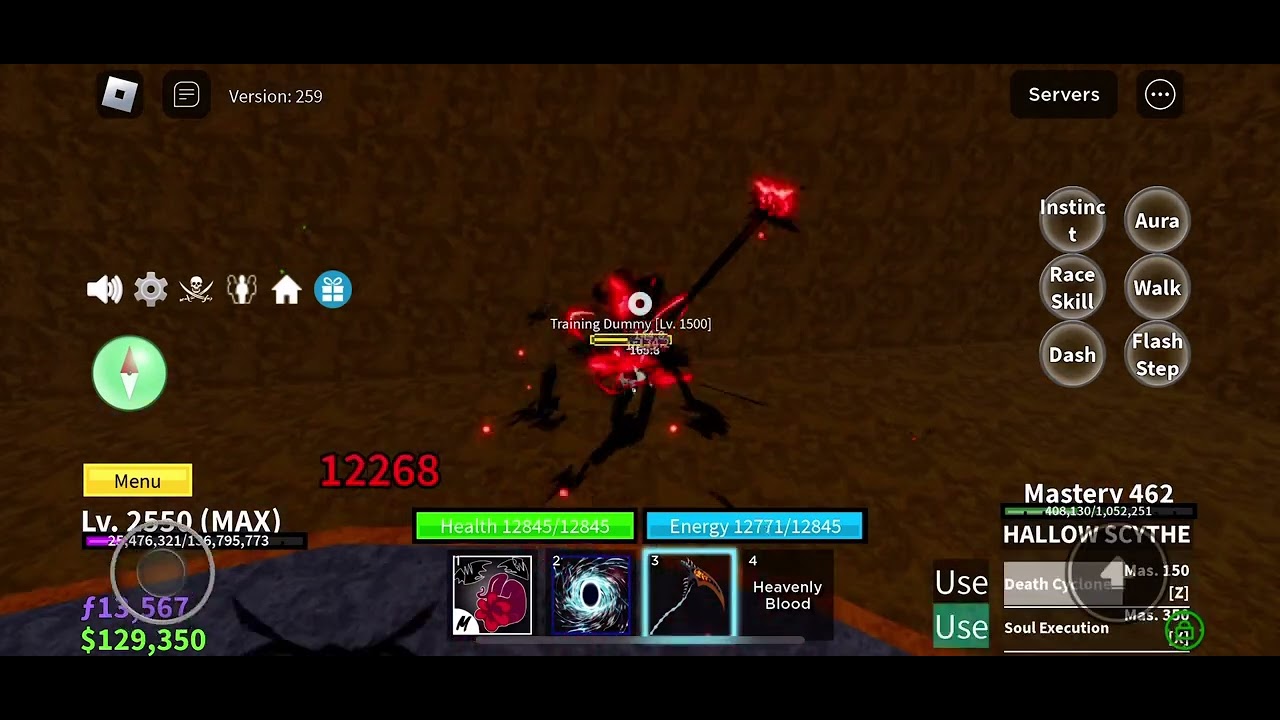 Portal Sanguine arts Hallow scythe combo