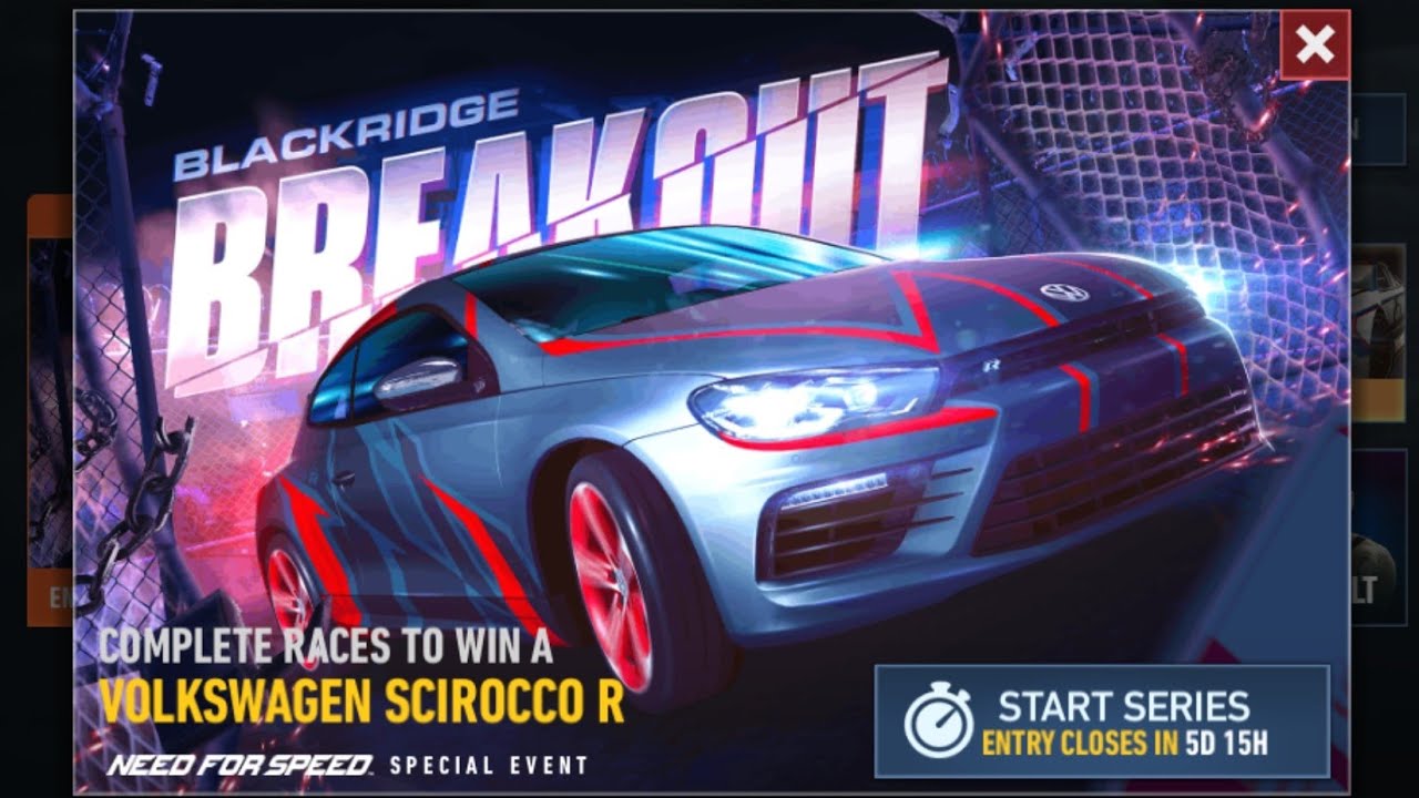 NFS: No Limits special event 2021 Volkswagen Scirocco R Blackridge ...