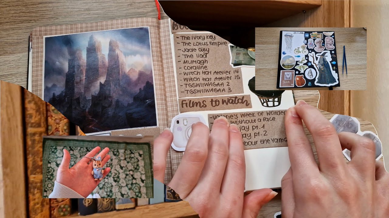 journaling and decorating my sketchbook (4K)