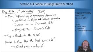 Famous MATH 244: Section 8.3, Video 1: Runge-Kutta Method Profile