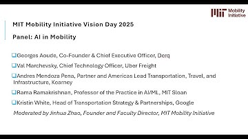 Panel: AI in Mobility