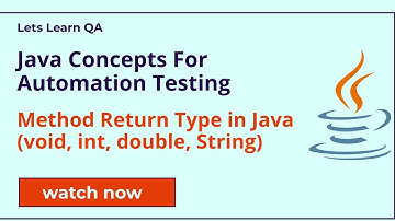 Java - Understanding Method Return Types( void, int, double, String)
