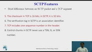 Stream Control Transmission Protocol(SCTP) Features
