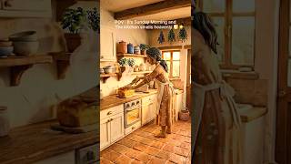 fresh bread in the oven, soft sunlight, and a slow Sunday morning 🍞☀️| Claymation ASMR #shorts#bread