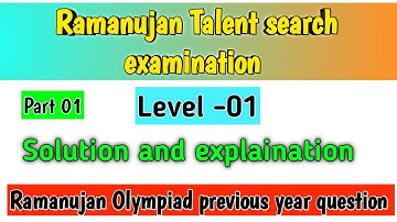 Ramanujan Talent Search Examination |Practice+Preview year |Math #raunakteachingcenter
